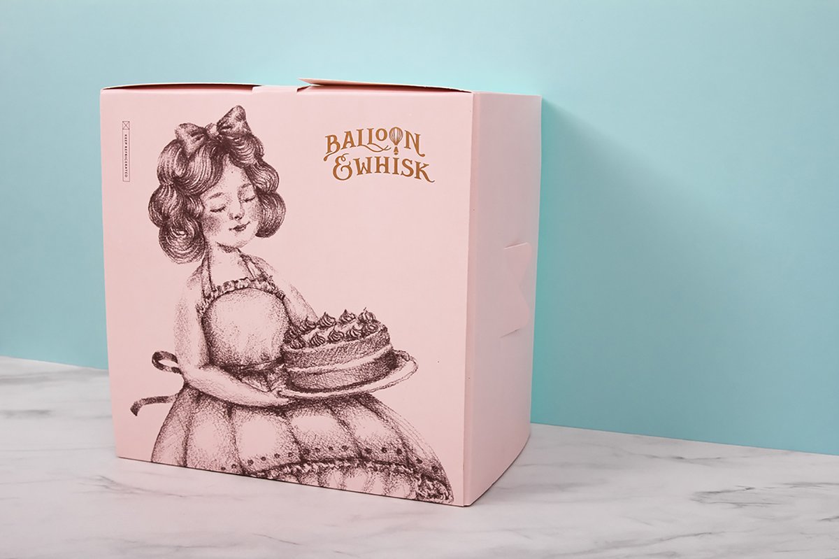蛋糕店（食品）品牌vi設(shè)計&mdash;Balloon and Whisk 插圖賞析，vi設(shè)計，視覺形象vi設(shè)計，食品vi設(shè)計，包裝設(shè)計，蛋糕店品牌vi設(shè)計，vi品牌策劃，深圳vi設(shè)計，左右格局