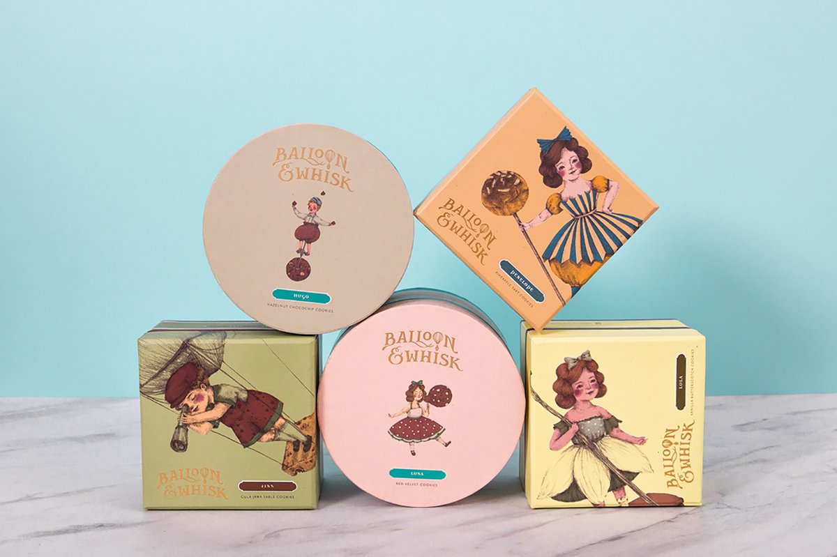 蛋糕店（食品）品牌vi設(shè)計&mdash;Balloon and Whisk 插圖賞析，vi設(shè)計，視覺形象vi設(shè)計，食品vi設(shè)計，包裝設(shè)計，蛋糕店品牌vi設(shè)計，vi品牌策劃，深圳vi設(shè)計，左右格局
