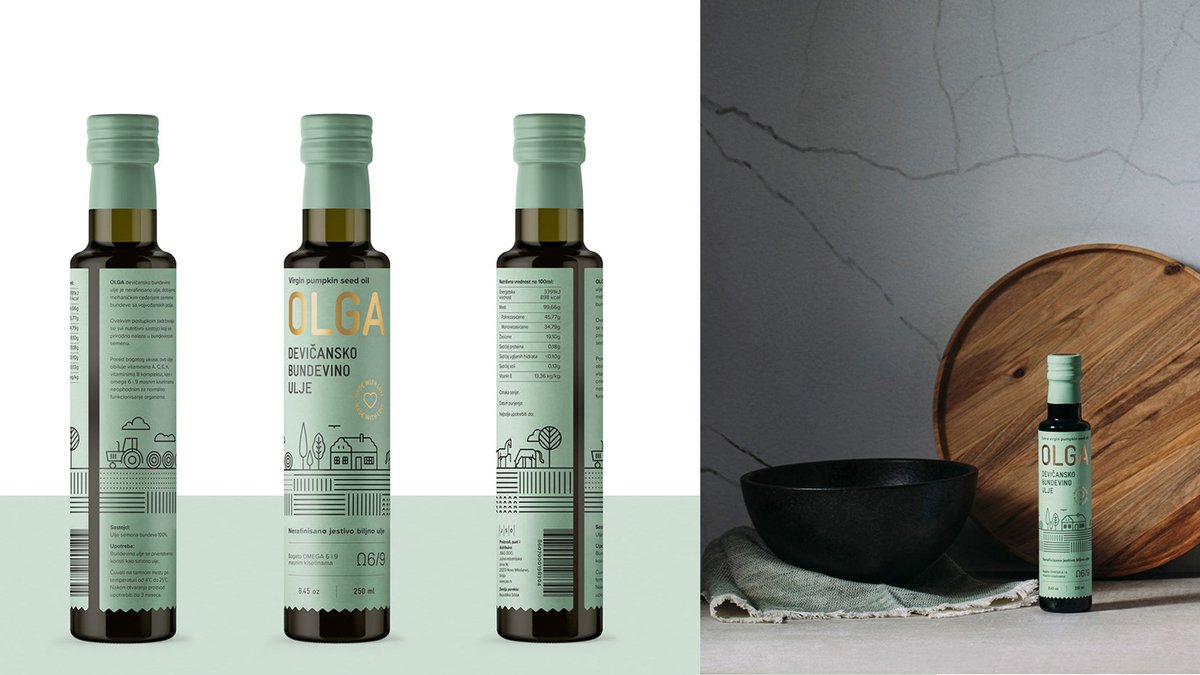 （餐飲）OLGA南瓜籽油品牌包裝vi設(shè)計(jì)欣賞，vi設(shè)計(jì)，包裝vi設(shè)計(jì)，餐飲品牌vi設(shè)計(jì)，餐飲vi設(shè)計(jì)，品牌包裝vi設(shè)計(jì)，品牌vi設(shè)計(jì)，vi品牌策劃，深圳vi設(shè)計(jì)，左右格局