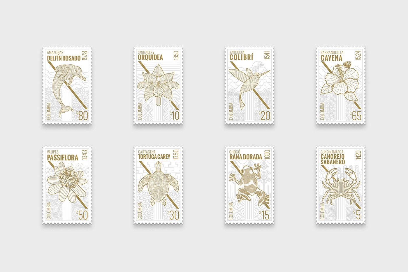 國外城市插畫郵票品牌vi設(shè)計案例，城市品牌vi設(shè)計，vi形象設(shè)計，深圳vi設(shè)計，左右格局