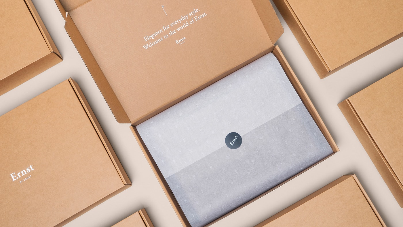 Ernst挪威經(jīng)典優(yōu)雅男裝品牌VI設(shè)計(jì)和包裝設(shè)計(jì)，服裝VI設(shè)計(jì)，服裝包裝設(shè)計(jì)，深圳VI設(shè)計(jì)，左右格局