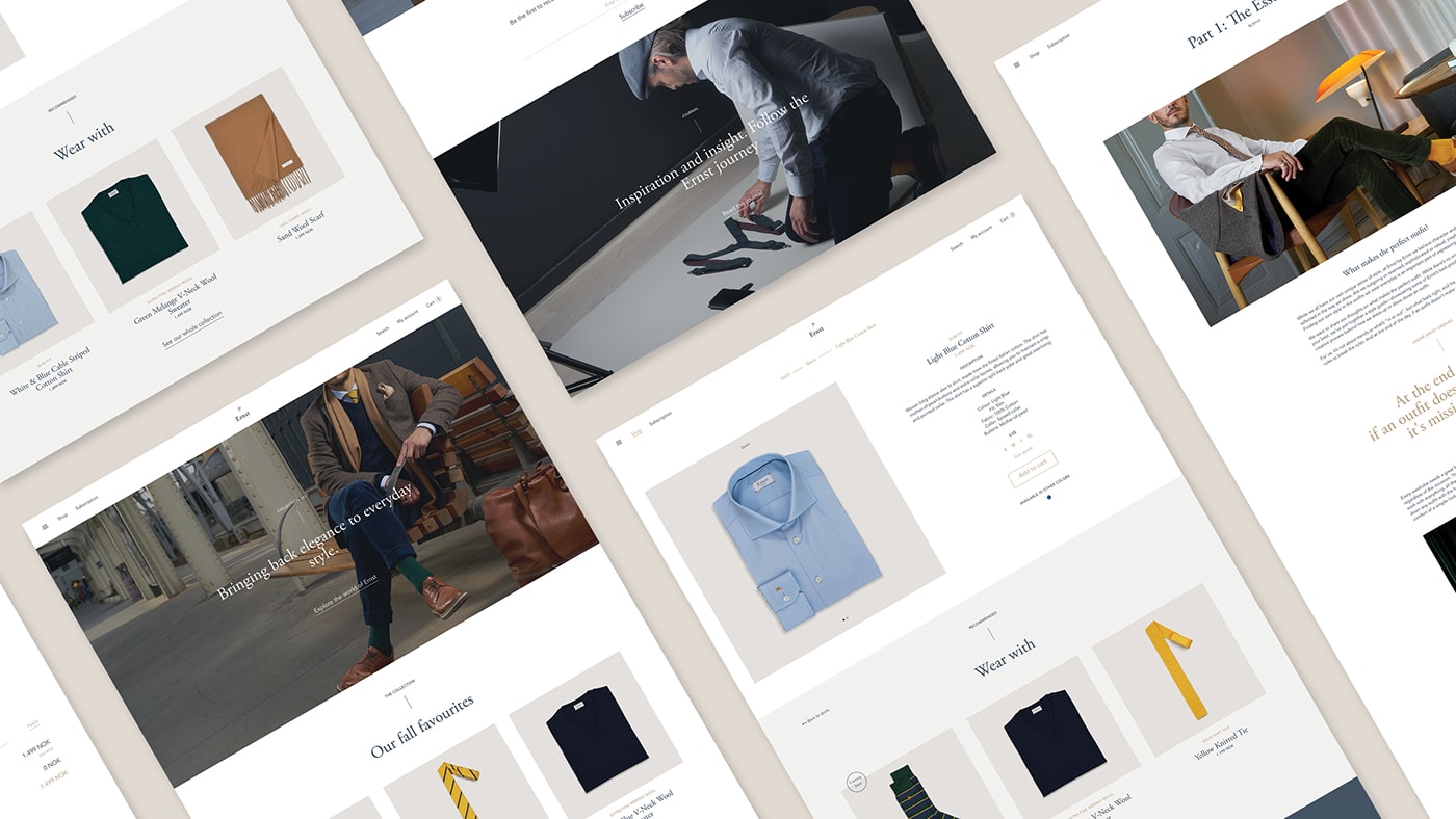 Ernst挪威經(jīng)典優(yōu)雅男裝品牌VI設(shè)計(jì)和包裝設(shè)計(jì)，服裝VI設(shè)計(jì)，服裝包裝設(shè)計(jì)，深圳VI設(shè)計(jì)，左右格局