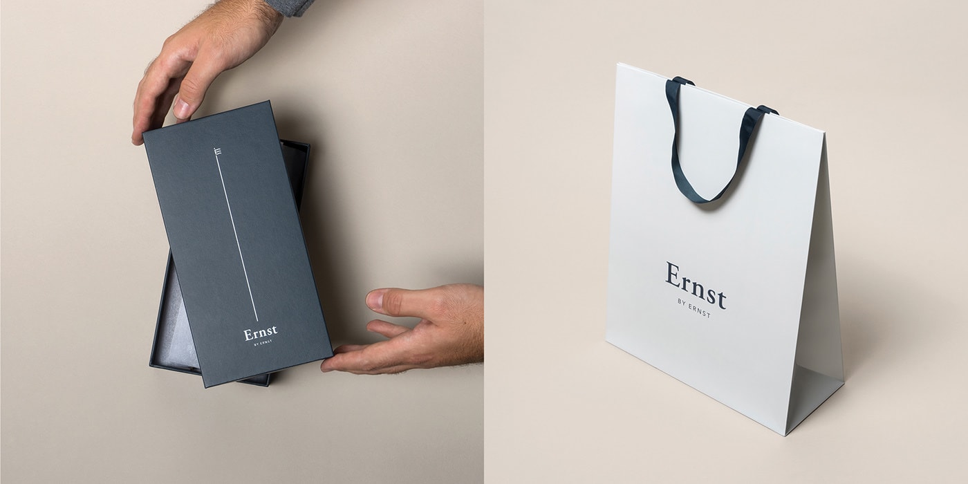 Ernst挪威經(jīng)典優(yōu)雅男裝品牌VI設(shè)計(jì)和包裝設(shè)計(jì)，服裝VI設(shè)計(jì)，服裝包裝設(shè)計(jì)，深圳VI設(shè)計(jì)，左右格局