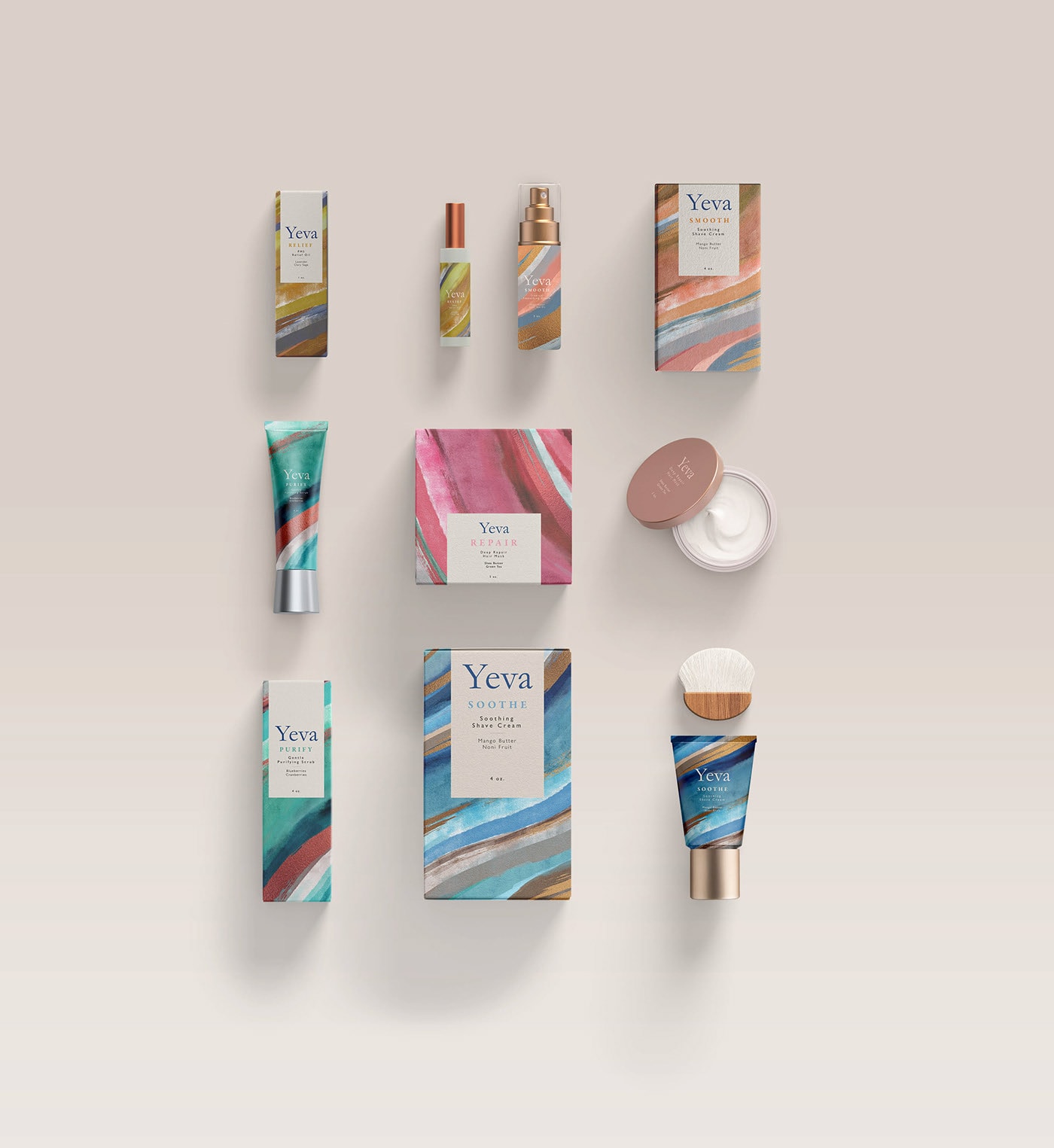  YEVA個性化護膚品品牌VI設計&mdash;多樣化的產(chǎn)品包裝塑造，化妝品VI設計，VI形象設計，品牌包裝設計，深圳VI設計