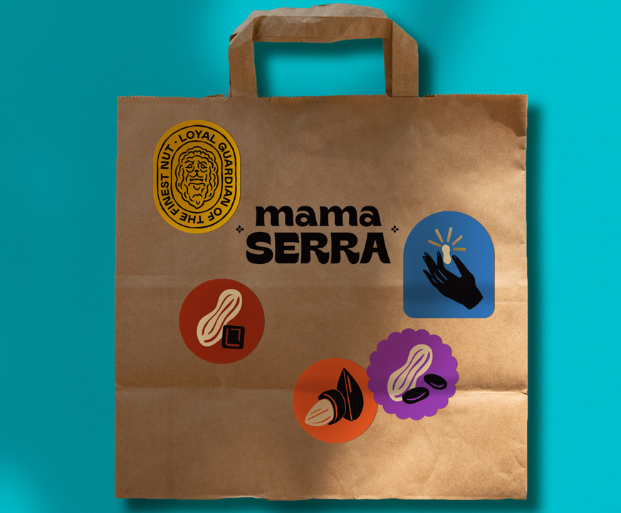 塞拉媽媽品牌堅(jiān)果的明亮包裝 塞拉媽媽品牌堅(jiān)果的明亮包裝