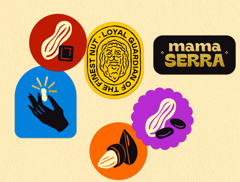 塞拉媽媽品牌堅(jiān)果的明亮包裝 塞拉媽媽品牌堅(jiān)果的明亮包裝