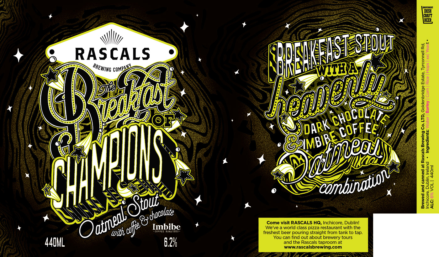 啤酒釀造公司的包裝設計充滿了色彩和想象力