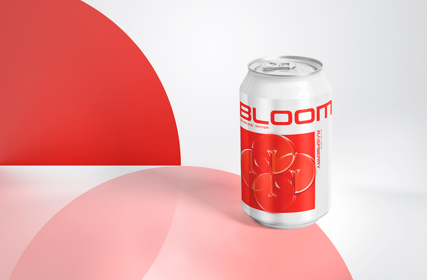 綻放蘇打水的未來主義美學產品包裝設計