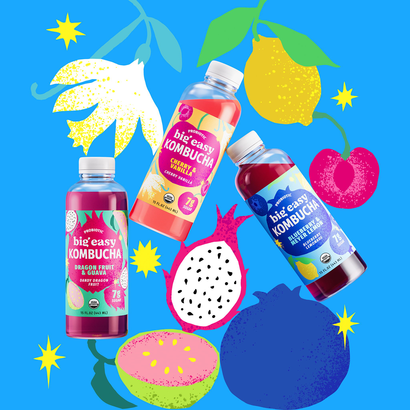 康普茶系列推出風(fēng)味前衛(wèi)的包裝設(shè)計(jì)為品牌注入了活力 康普茶系列推出風(fēng)味前衛(wèi)的包裝設(shè)計(jì)為品牌注入了活力