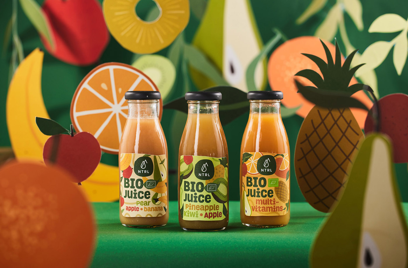 品牌包裝設計:有機果汁和冰沙的創(chuàng)新包裝設計突出了水果的新鮮度 品牌包裝設計:有機果汁和冰沙的創(chuàng)新包裝設計突出了水果的新鮮度