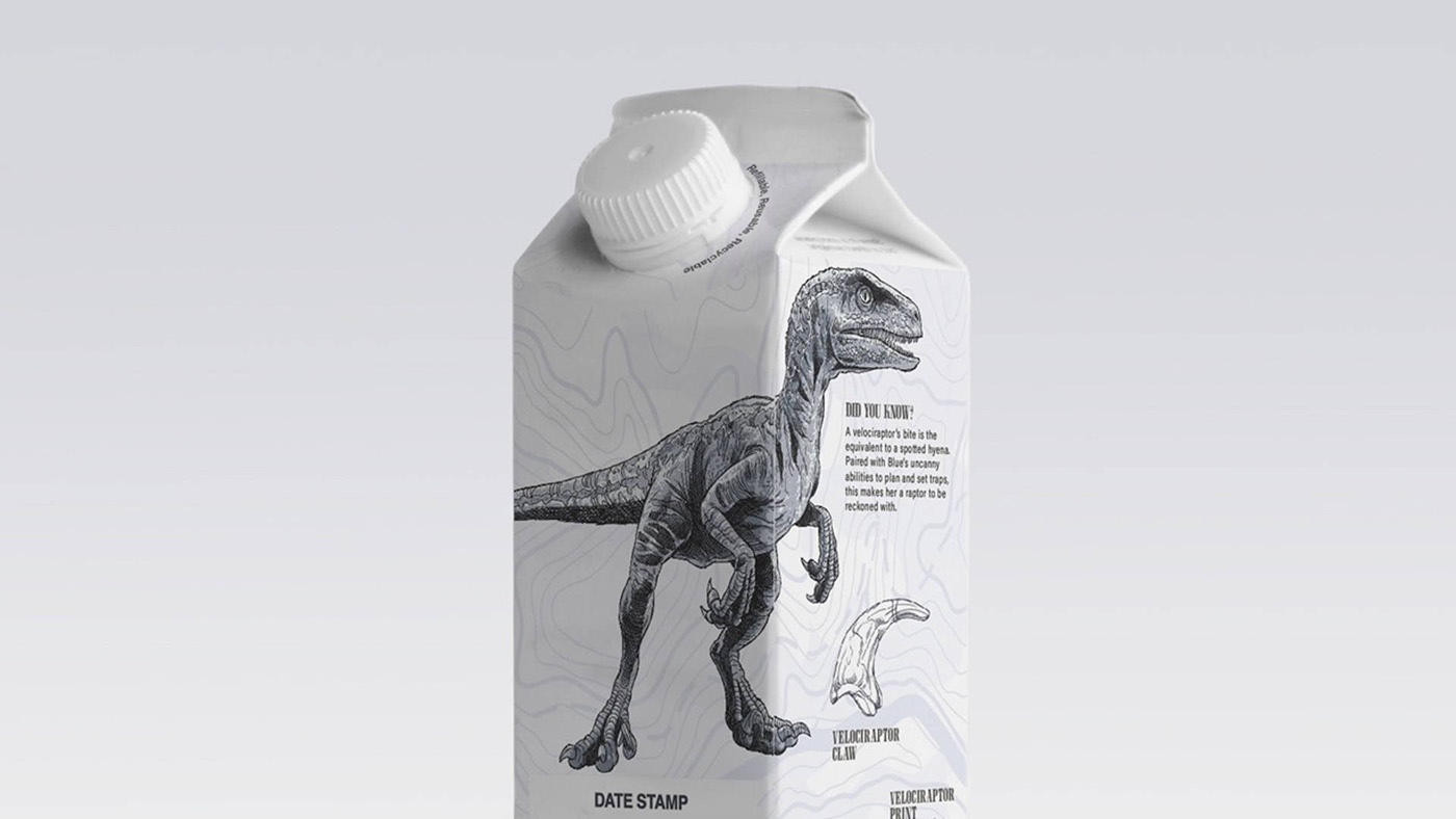 包裝設(shè)計：盒裝水計劃釋放侏羅紀世界靈感的紙箱包裝設(shè)計